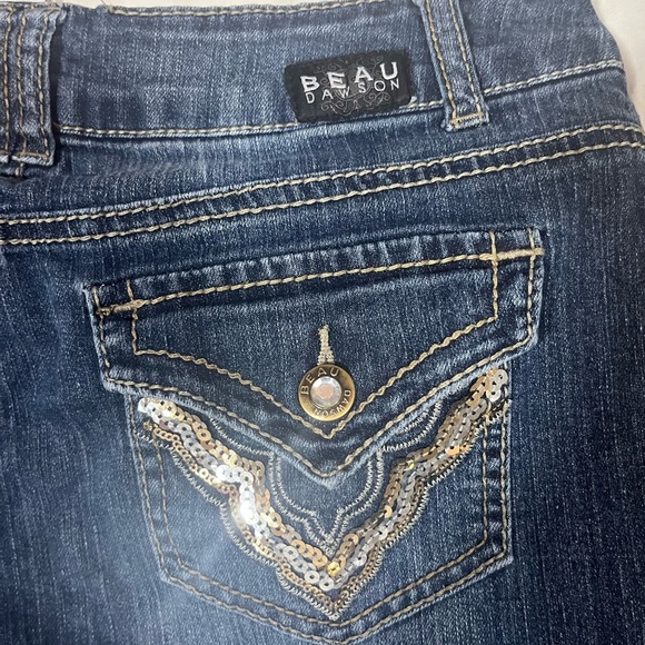 Beau Dawson Dark Blue Straight Leg Jeans - Picture 5 of 9